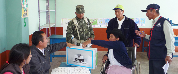 ONPE empadrono a 1,967 ciudadanos con algun tipo de discapacidad para las Elecciones Generales 2016