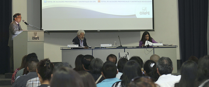 ONPE admite solicitudes de revocatoria de cuatro alcaldes y diez regidores distritales