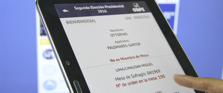 ONPE recomienda a electores averiguar su numero de orden en las mesas de sufragio para agilizar la votacion