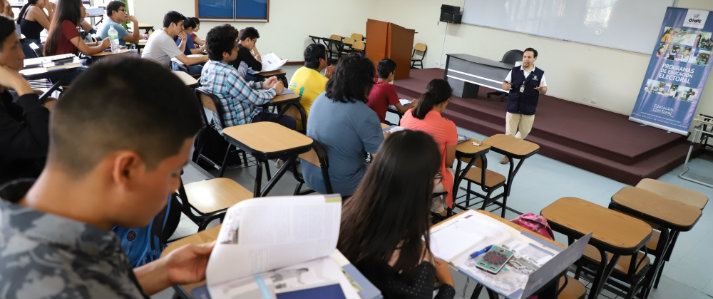ONPE imparte educación electoral en Universidad Nacional Mayor de San Marcos