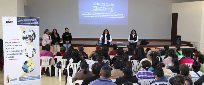ONPE: Empoderamiento de la mujer contribuye a luchar contra la violencia y la discriminacion