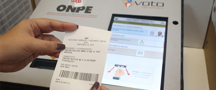ONPE: Habra verificación de resultados registrados en mesas con sufragio electronico