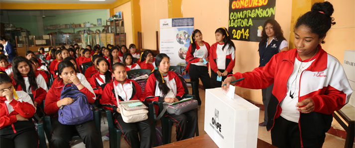 ONPE capacita mas de 360 colegios para Elecciones de municipios escolares