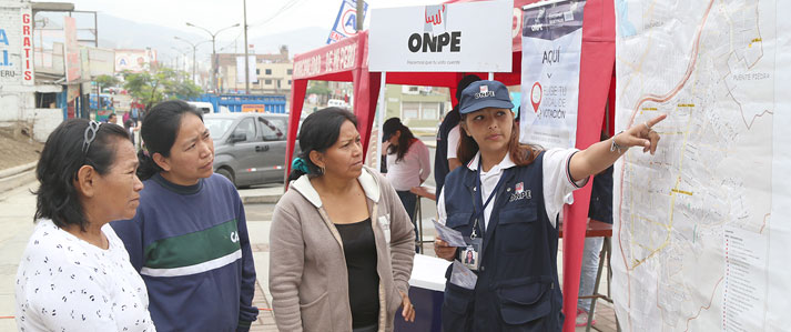 ONPE desarrollo en el Callao plan piloto para que electores puedan sufragar cerca de sus domicilios