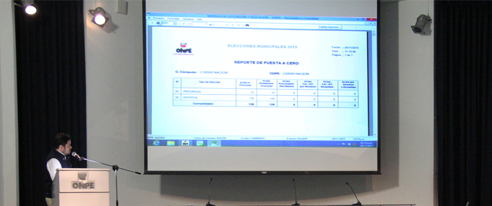 ONPE deja listo su Sistema de Computo Electoral para el procesamiento de los resultados de las Elecciones municipales 