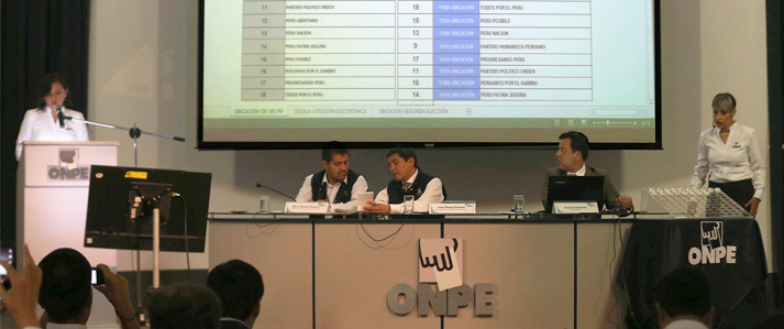 ONPE definio la ubicacion de las organizaciones políticas en la cedula de sufragio para las Elecciones 2016