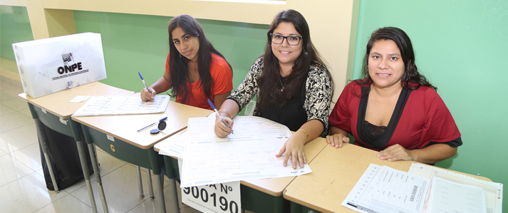 Mayoria de miembros de mesa son jovenes entre 20 y 29 Años de edad