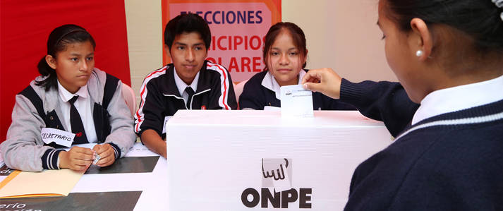ONPE dara asistencia Técnica a Elecciones de municipios escolares que se realizara este viernes