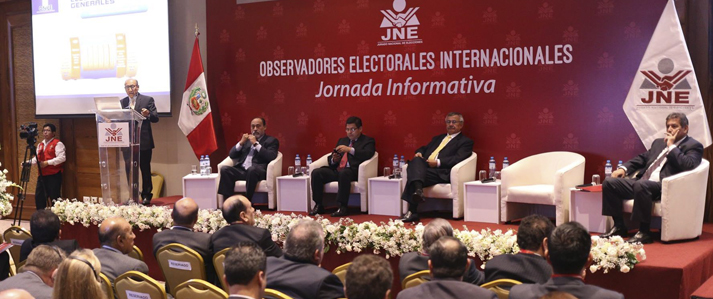 ONPE expuso ante observadores internacionales detalles de la organización del proceso electoral 