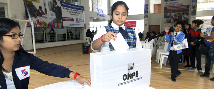 ONPE participara en la Elección de mas de 1,600 municipios escolares en todo el pais