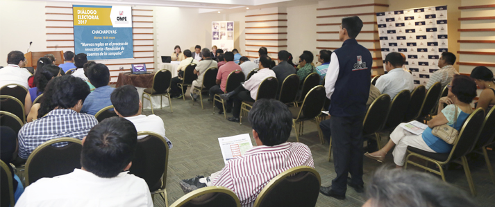 ONPE organiza Dialogo Electoral en Chachapoyas para analizar las nuevas reglas de las revocatorias