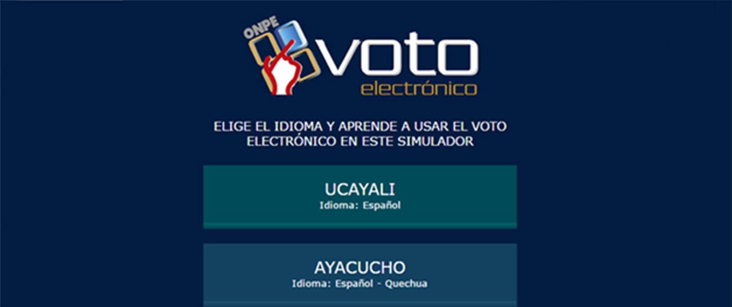 ONPE pone al servicio de los electores un simulador de voto electronico en castellano y quechua