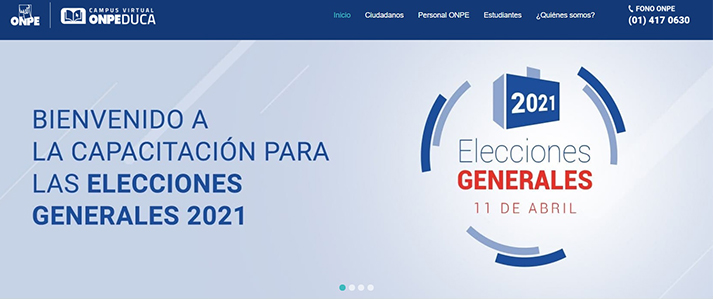 ONPE habilita cursos virtuales para electores, miembros de mesa y personeros 