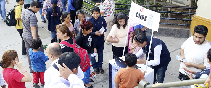 ONPE amplia por una semana plazo para que electores de Lima Metropolitana y el Callao elijan su local de votacion