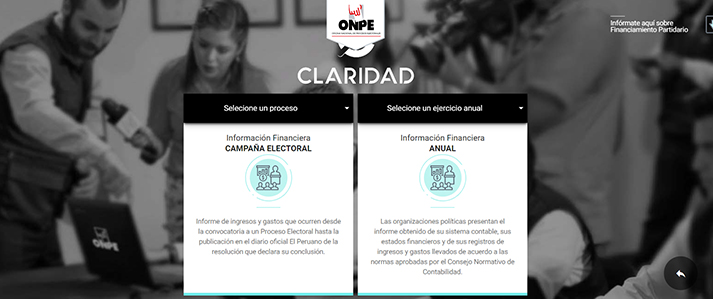 Plataforma "Claridad" de la ONPE permite conocer ingresos y gastos de campaña  