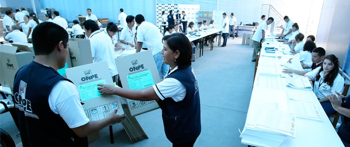 ONPE inicio ensamblaje del material electoral para el funcionamiento de mas de 77 mil mesas de sufragio