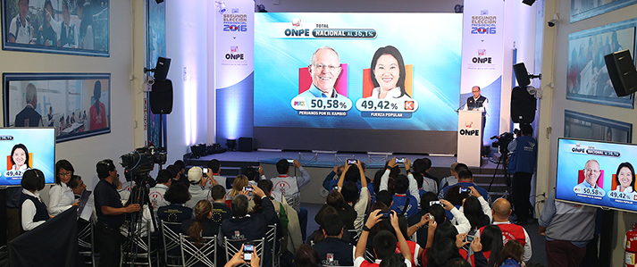 ONPE emite el primer avance de resultados oficiales de la Segunda Elección Presidencial